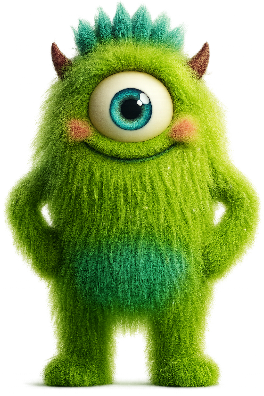 Mascota monstruo verde de AI Passionate